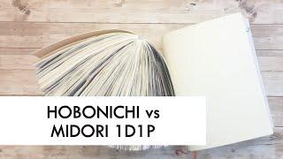 Hobonichi Cousin versus Midori 1 Day 1 Page for Memory Keeping Journaling