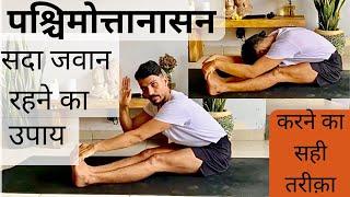 पश्चिमोत्तानासन - सदा जवान रहने का उपाय । How To Do Pashchimottanasana | Yoga For Beginner