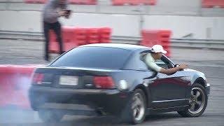 Car burns rubber, does donuts at Pier 30 parking lot in San Francisco