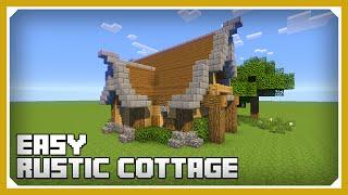 Minecraft: How To Build A Small Rustic Cottage Tutorial (Easy Survival Minecraft House )