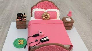 Chocolate Luxury Bed Cake | Miniature Bedroom Cake Idea by Deniz Cake