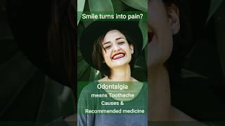 #shorts Odontalgia (toothache),Causes, Treatment,dose,recommended medicine