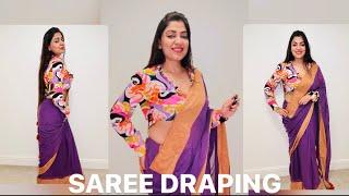 My Saree Swag: Draping & Minimal makeup GRWM #ruchikokcha