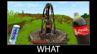 Minecraft wait what meme part 344 realistic minecraft Coca Cola