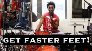 Berklee Grad Teaches 6 Foot Speed Exercises for Drum Set!