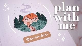 December 2024 bullet journal setup | plan with me | cozy winter theme ️