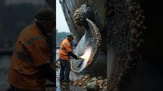 Ship fan is so dirty | Cleaning the ship fan #ai #oceam#ship #sea #wildlife