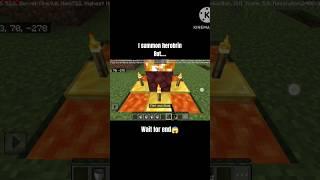 I summon herobrin in Minecraft   #shorts