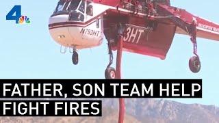 Father and Son Specialize in Making Fire Retardant to Help Fight Fires | NBCLA