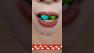 Holiday Bliss: Relaxing ASMR Lollipop Christmas Tree Mukbang  #asrm #eatinasrm #shorts