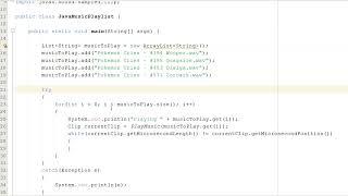 How to Play a PlayList of Music Using Java (Simple)