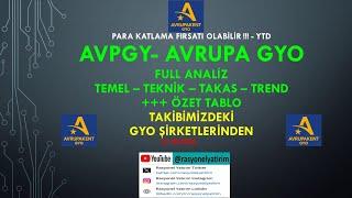 AVRUPA GAYRİMENKUL HİSSE #AVPGY FULL ANALİZ : TEMEL, TAKAS, TEKNİK, POTANSİYEL DURUM