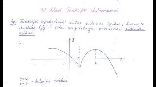 12 klasė. Funkcijos ekstremumai