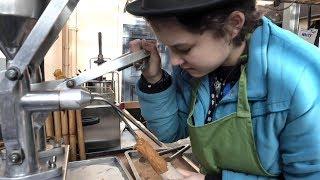 Huge Filled Fried Churros. South American Street Food seen in London, Greenwich Market