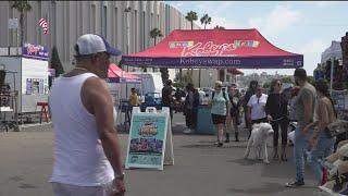 What happens to Kobey's Swap Meet during Midway Rising development?