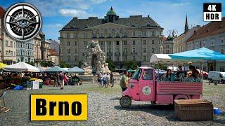 Walking Tour 4K of Brno - The capital of Moravia  Czech Republic  HDR ASMR