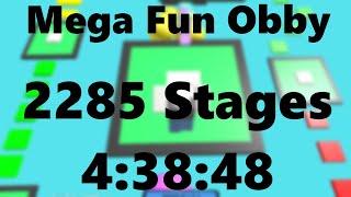 ROBLOX Mega Fun Obby Speedrun (2285 Stages) in 4:38:48