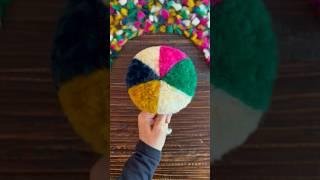 ️ Pom art fun! #art #pomart #fun #knitting #crochet #diy #tutorial #yarn #creative #maker #color