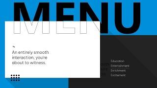 Create a Super Modern Menu Interaction with JavaScript