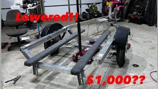 we lowered the cheapest jetski trailer you can buy!