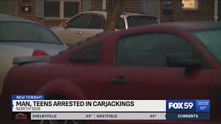 Adult, 4 juveniles arrested after 2 carjackings in north Indianapolis