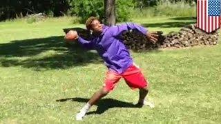 Gone viral: High school football phenom Gary Haynes catches his own passes