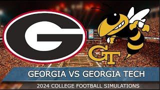 Georgia vs Georgia Tech - NCAA Football 11/29/24 Full Game Highlights (College Football 25 Sim)