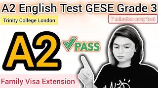 A2  English Test SELT Spoken Exam ||GESE Grade 3|| Visa Extension|| Life in the UK