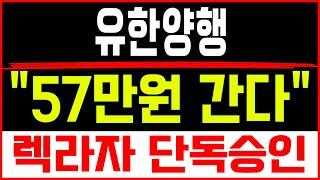 주식투자 유한양행 [] 렉라자 단독승인 [] 유한양행 유한양행주가 유한양행목표가 유한양행주가전망