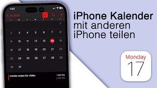 iCloud/iPhone Kalender mit anderen teilen – So geht’s!