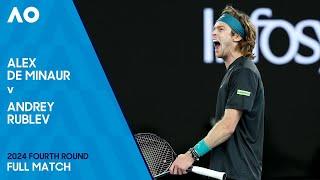 Alex de Minaur v Andrey Rublev Full Match | Australian Open 2024 Fourth Round