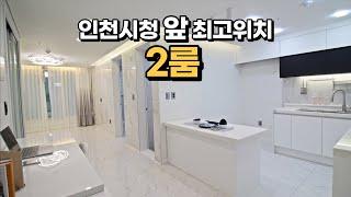 Two rooms separated from the living room kitchen of a new villa in Guwol-dong, Incheon.