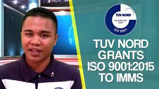 Mandaragat TV: TUV grants IMMS ISO 9001:2015 Quality Standard Certification