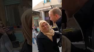 Hugging woman in Tunisia 