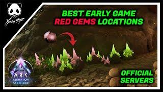 The BEST Early Game Location For RED GEMS Farming Without Radiation | ARK: Survival Ascended