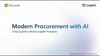 Modern Procurement with AI: Using Copilot to Review Supplier Proposals