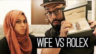 WIFE REACTS TO MY NEW ROLEX + GIVEAWAY !!!