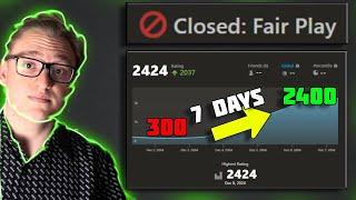 This Chess Cheater went from 300 to 2400 in 7 days