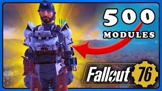 Fallout 76: Crafting Civil Engineer Set with Weapon Weight Reduction. Is 500 Modules Enough?