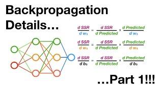 Backpropagation Details Pt. 1: Optimizing 3 parameters simultaneously.