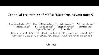 Continual Pre-training of MoEs: How robust is your router?