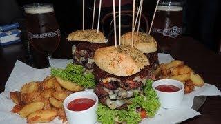 DELICIOUS Thirsty Bear Burger Challenge w/ BEER!!