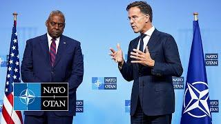 NATO Secretary General with  US Secretary of Defense Lloyd J. Austin III, 17 OCT 2024