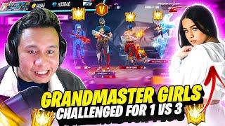 Pro Grandmaster Girls Challenged My Youtuber Friend For 1 Vs 3  I took Revenge || Tonde Gamer