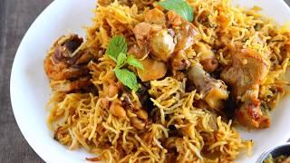 Pressure Cooker Chicken Biryani - how to make chicken biryani in pressure cooker