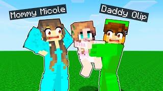 Olip and Micole Became A PARENTS In 24 Hours In Minecraft!