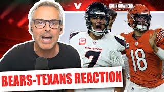 Reaction to Bears-Texans: C.J. Stroud "DYNAMITE," Caleb Williams takes beating | Colin Cowherd NFL