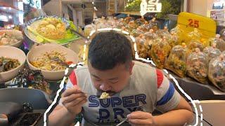 曼谷旅遊vlog | 吃爆民宿周邊平價美食｜25泰銖一道菜滿滿一桌只要185泰銖｜Agoda 9.0的BTS站民宿只要1300泰銖/日