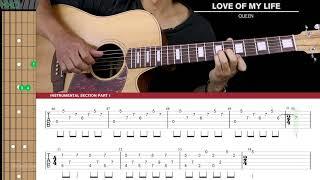 Love Of My Life Guitar Cover Acoustic Fingerpicking - Queen  |Tabs + Chords|