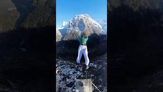 2-ways in Lauterbrunnen #basejump #mountains #adrenaline #winter #snow #switzerland #flying